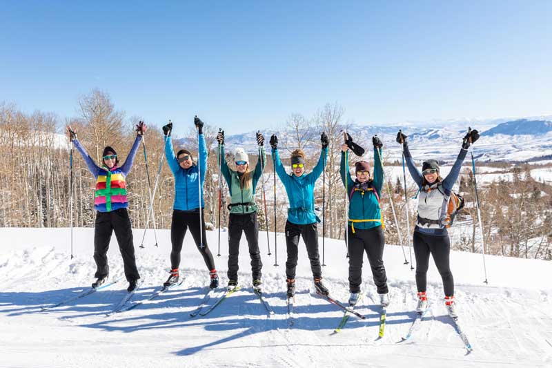 Group of cross-country skiers